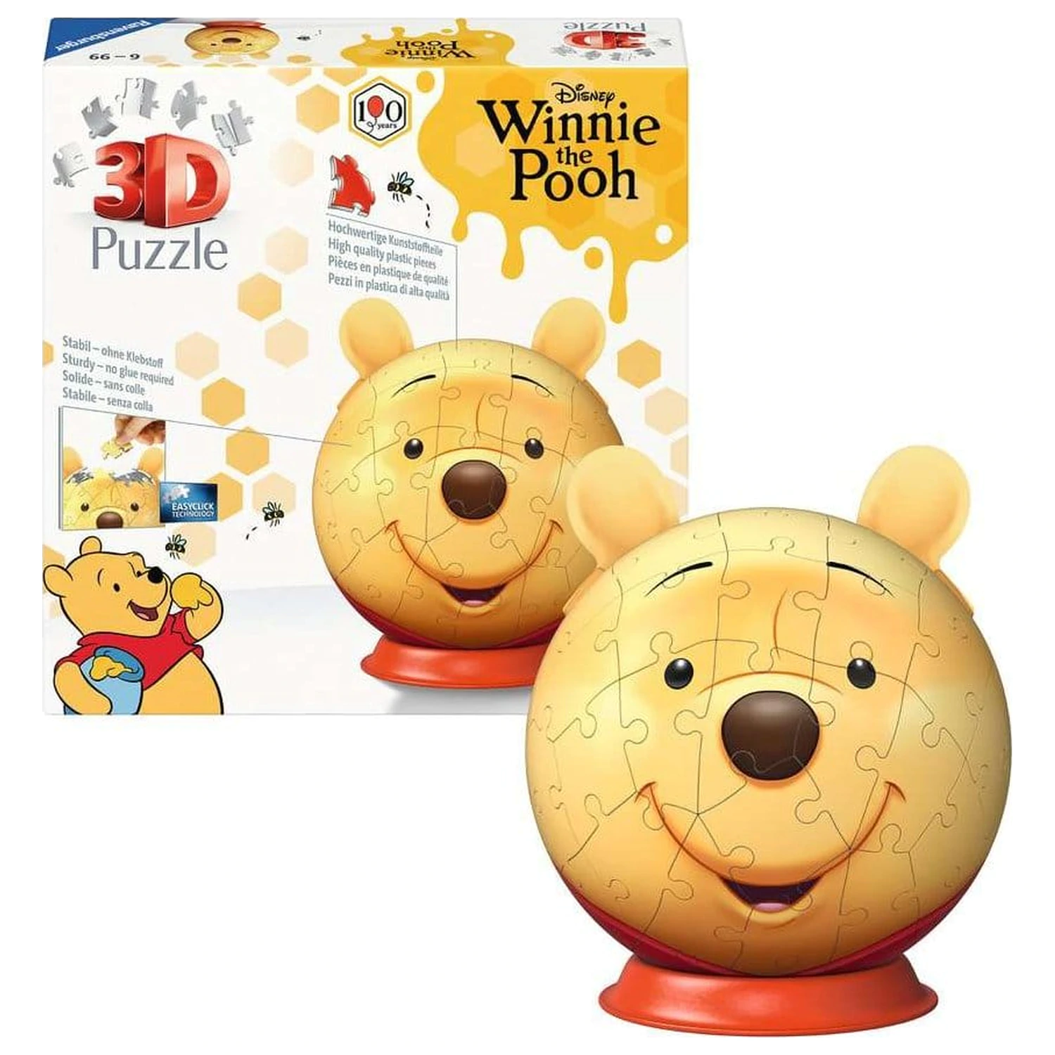 Winnie the Pooh piłka puzzle 3D z uszami (77 sztuk) zdjęcie produktu