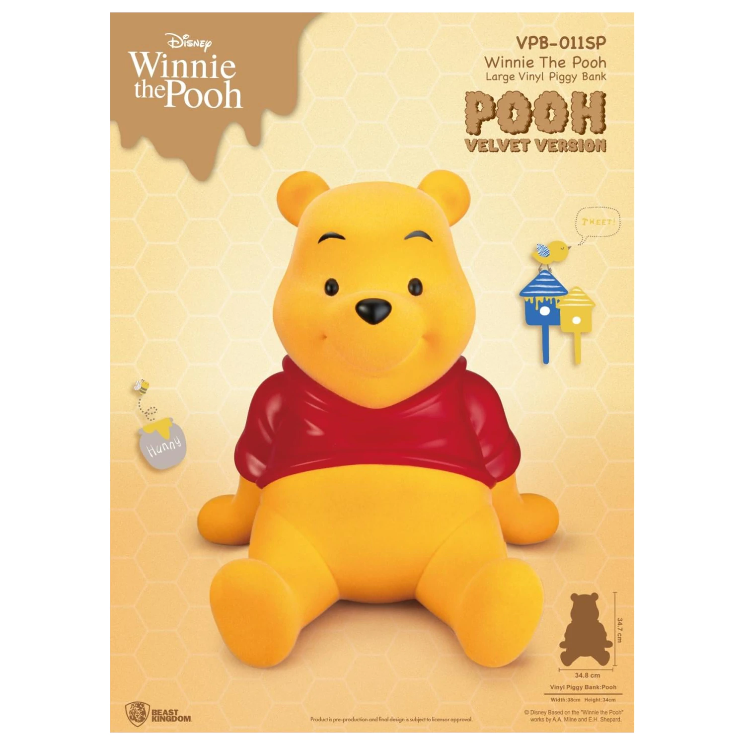 Winnie the Pooh Winnie skarbonka "Velvet Version" 34cm zdjęcie produktu