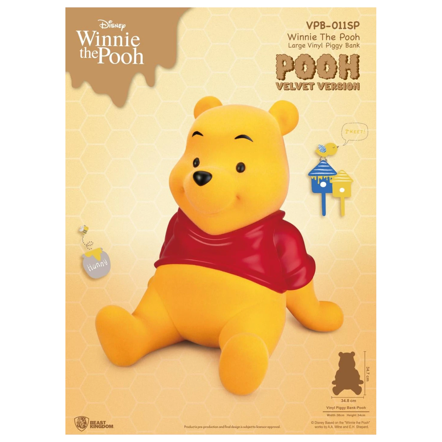 Winnie the Pooh Winnie skarbonka "Velvet Version" 34cm zdjęcie produktu