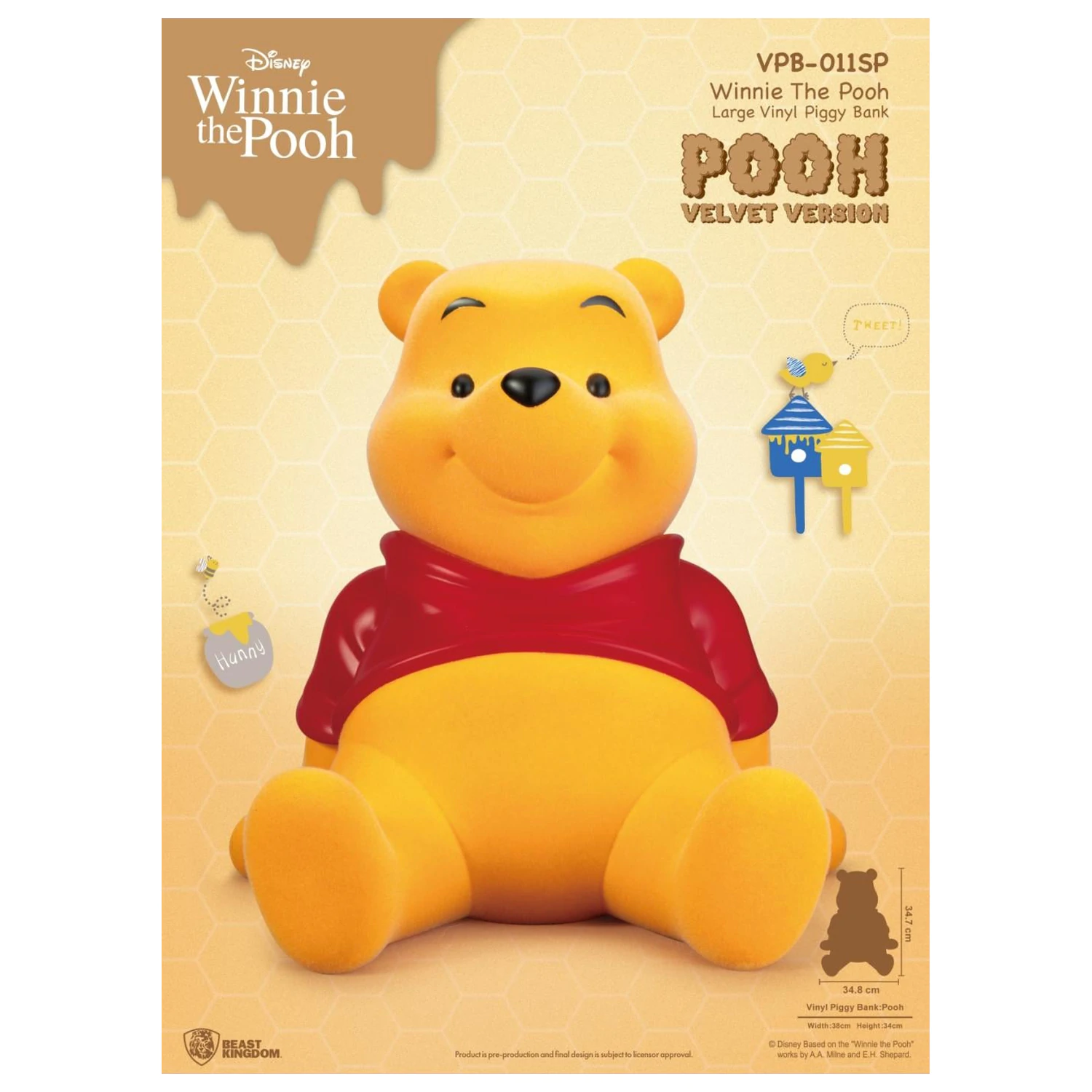Winnie the Pooh Winnie skarbonka "Velvet Version" 34cm zdjęcie produktu