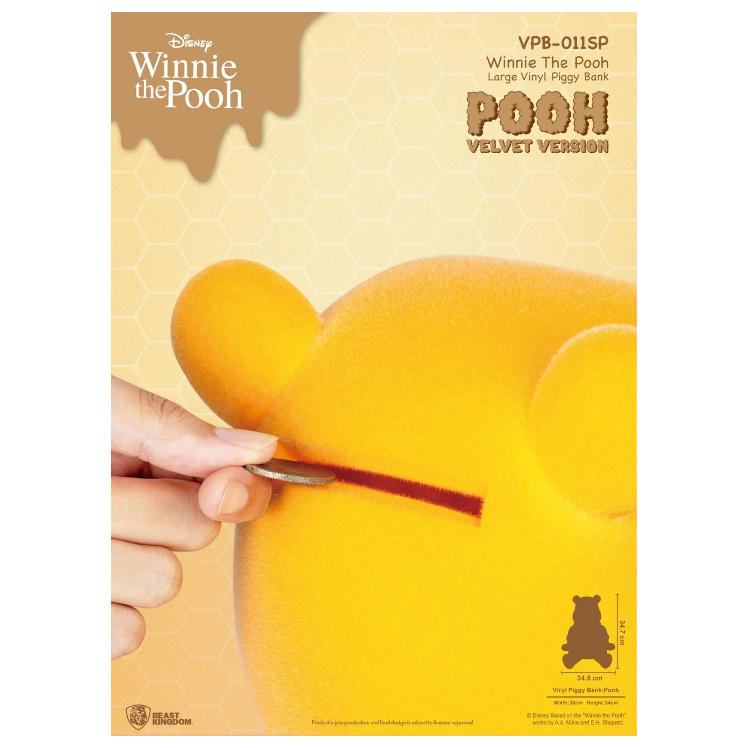 Winnie the Pooh Winnie skarbonka "Velvet Version" 34cm zdjęcie produktu