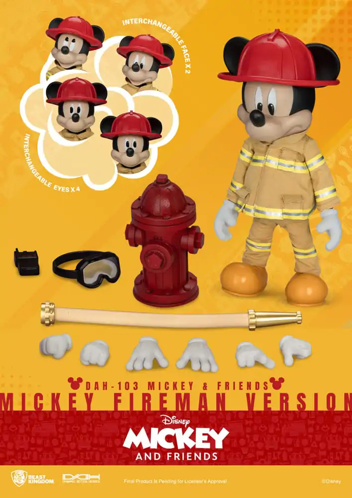 Mickey & Friends Dynamic 8ction Heroes Figurka Akcji 1/9 Mickey Fireman Ver. 24 cm zdjęcie produktu