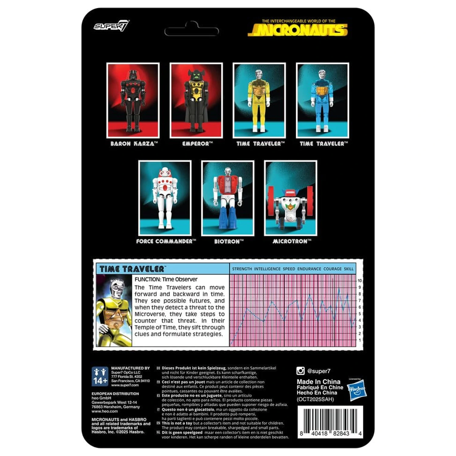 Micronauts ReAction+ figurka akcji Wave 03 Time Traveler (prześwitujący żółty) 10 cm zdjęcie produktu