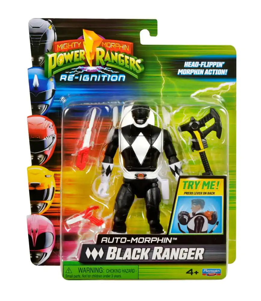Mighty Morphin Power Rangers Figurka Akcji Auto-Morphin Black Ranger 12 cm zdjęcie produktu