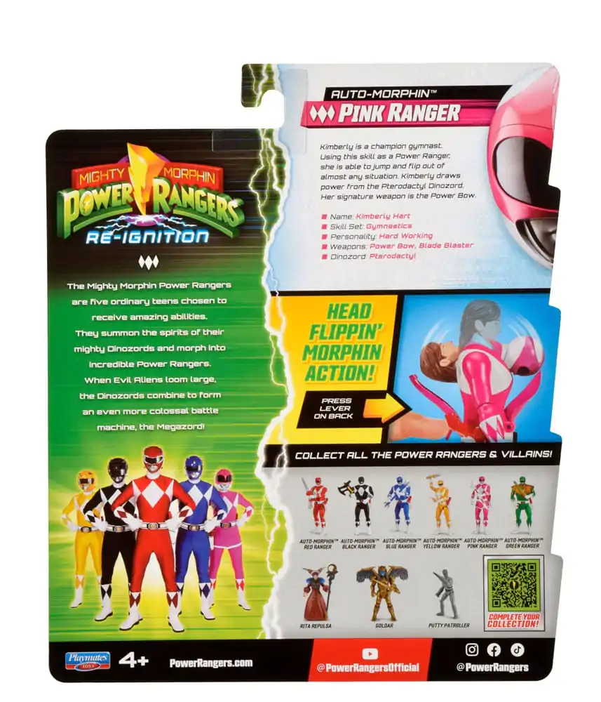 Mighty Morphin Power Rangers Figurka Akcji Auto-Morphin Pink Ranger 12 cm zdjęcie produktu