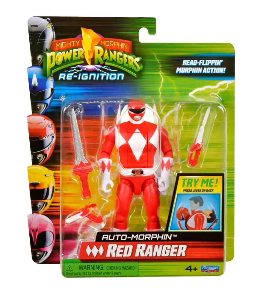 Mighty Morphin Power Rangers Action Figure Auto-Morphin Red Ranger Figurka Akcji 12 cm zdjęcie produktu