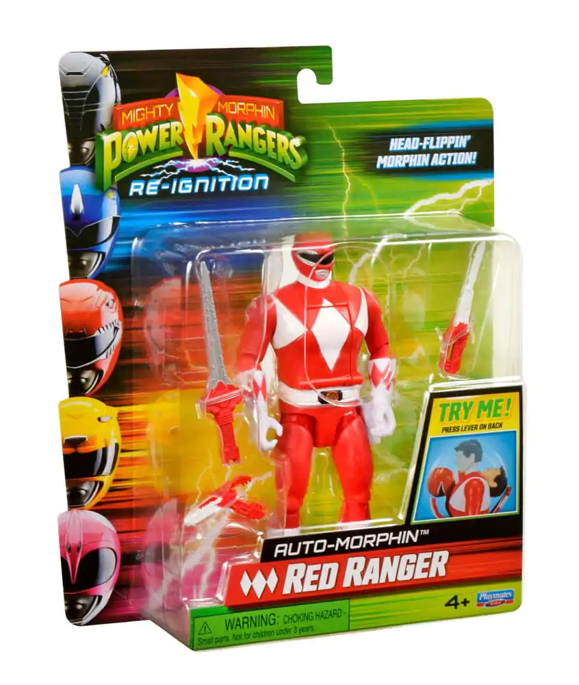 Mighty Morphin Power Rangers Action Figure Auto-Morphin Red Ranger Figurka Akcji 12 cm zdjęcie produktu