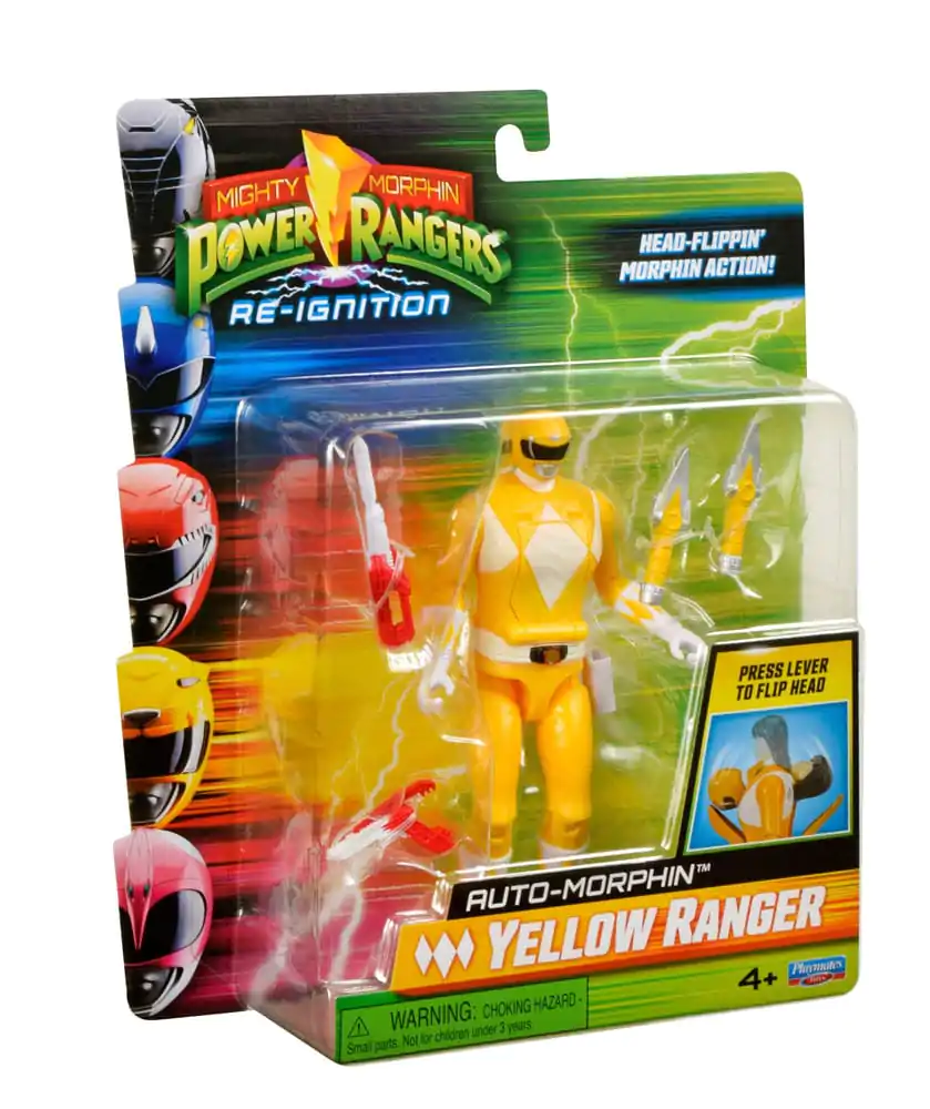 Mighty Morphin Power Rangers Figurka Akcji Auto-Morphin Yellow Ranger 12 cm zdjęcie produktu
