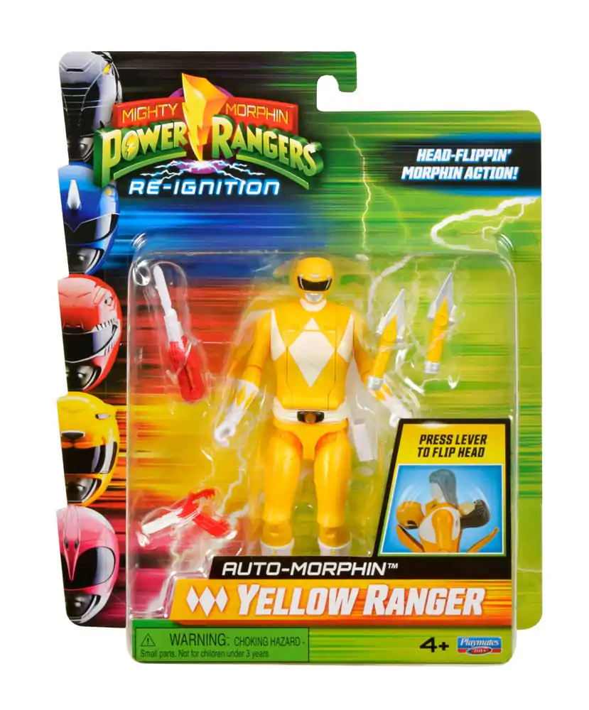 Mighty Morphin Power Rangers Figurka Akcji Auto-Morphin Yellow Ranger 12 cm zdjęcie produktu