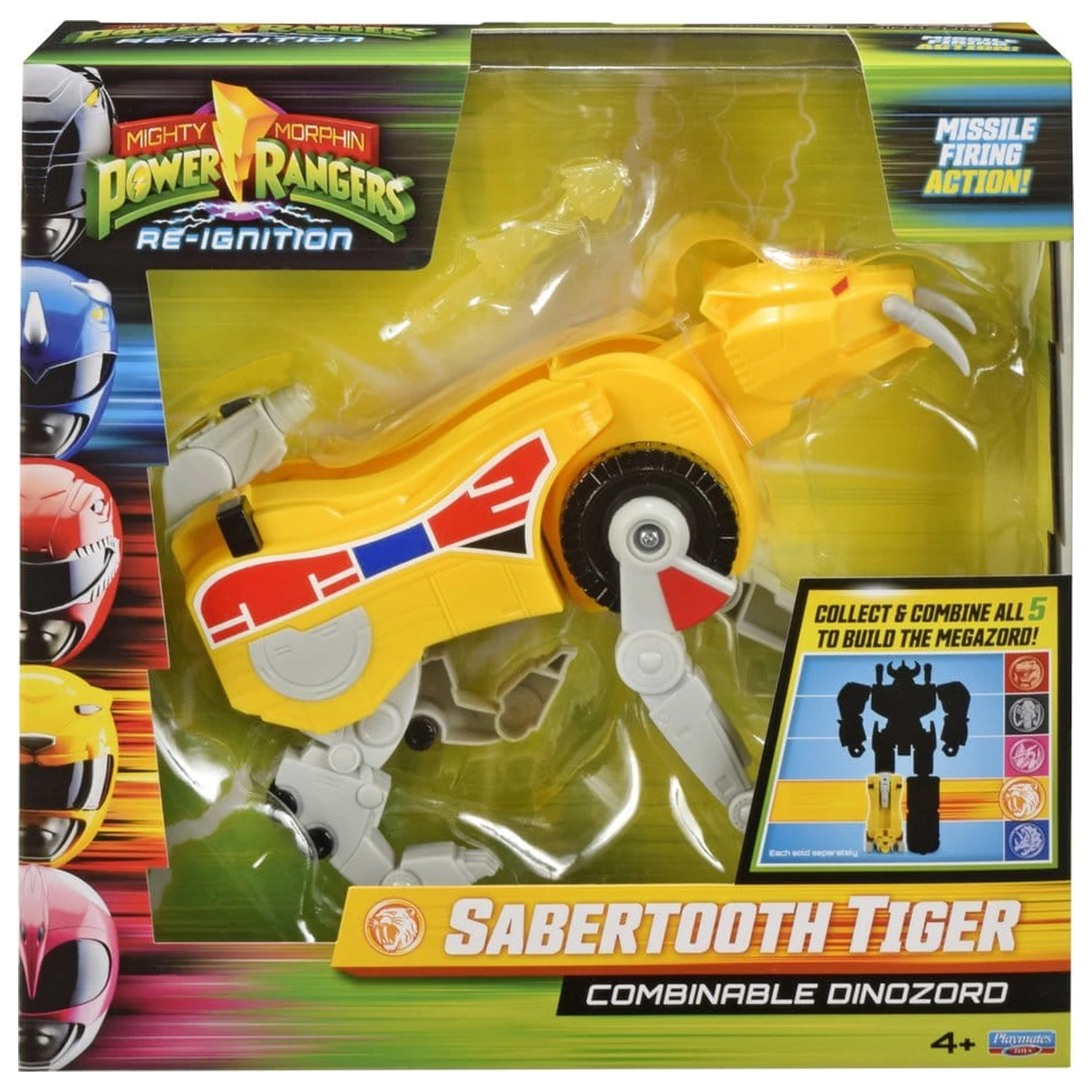 Mighty Morphin Power Rangers Combinable Dinozord Action Figure Sabertooth Tiger 20 cm zdjęcie produktu