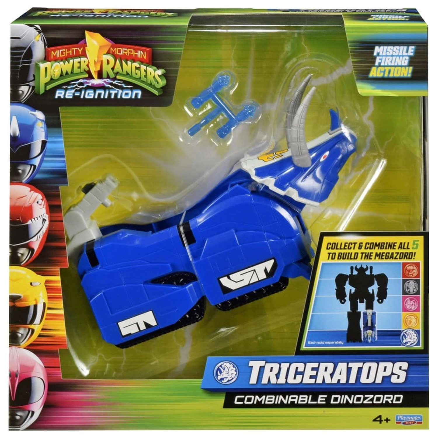Mighty Morphin Power Rangers Łączalna Figurka Akcji Dinozorda Triceratops 20 cm zdjęcie produktu