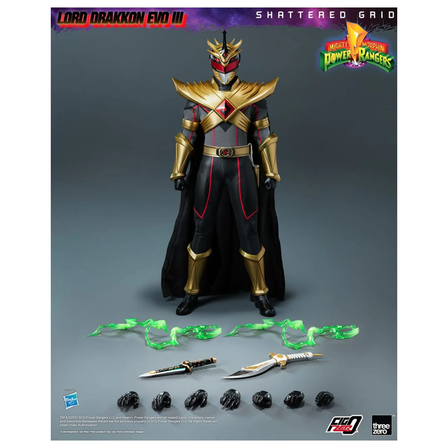Mighty Morphin Power Rangers Shattered Grid FigZero figurka akcji 1/6 Lord Drakkon Evo III 30 cm zdjęcie produktu