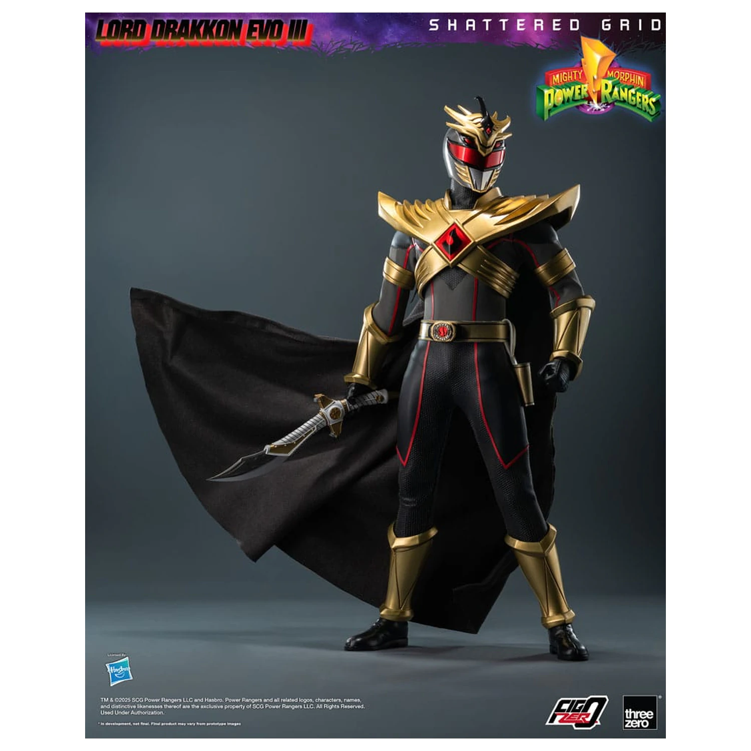 Mighty Morphin Power Rangers Shattered Grid FigZero figurka akcji 1/6 Lord Drakkon Evo III 30 cm zdjęcie produktu