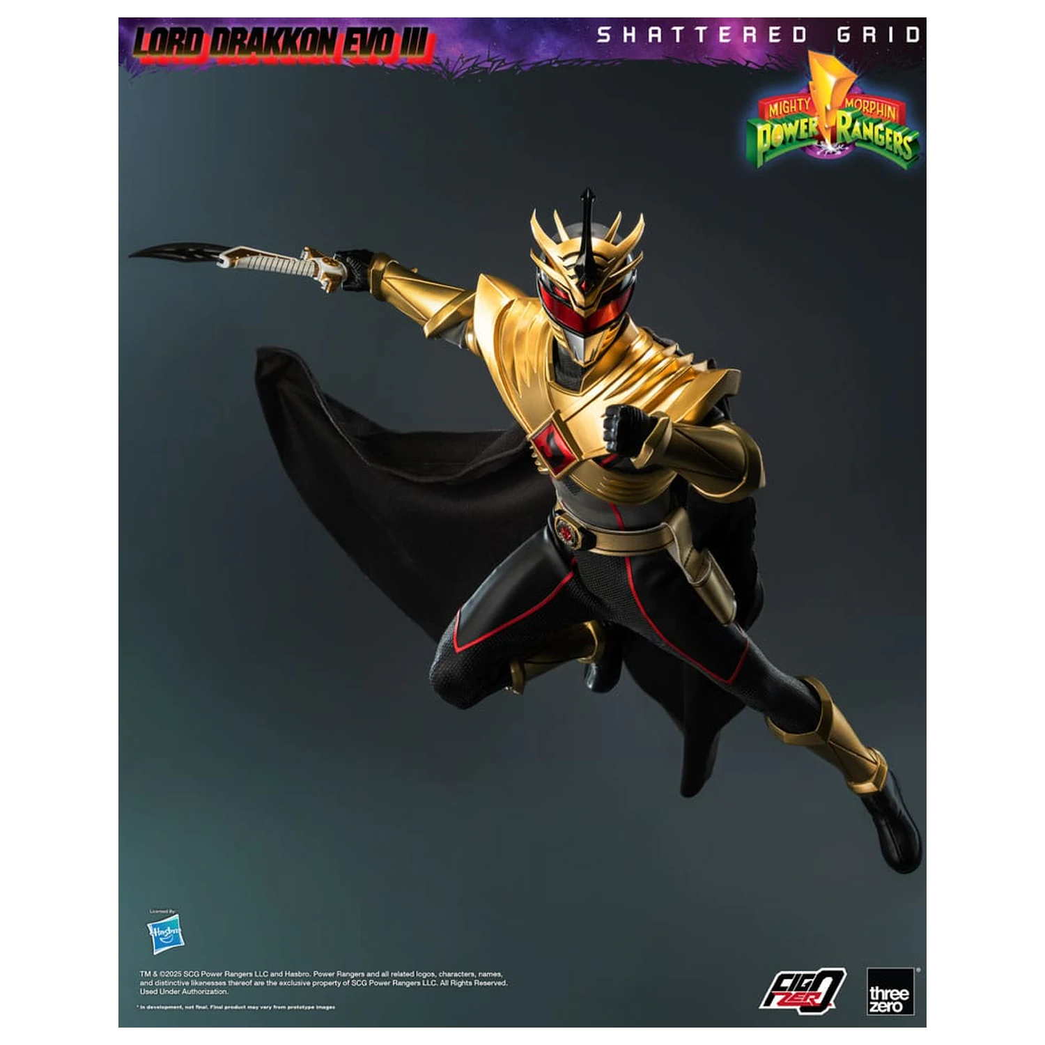 Mighty Morphin Power Rangers Shattered Grid FigZero figurka akcji 1/6 Lord Drakkon Evo III 30 cm zdjęcie produktu