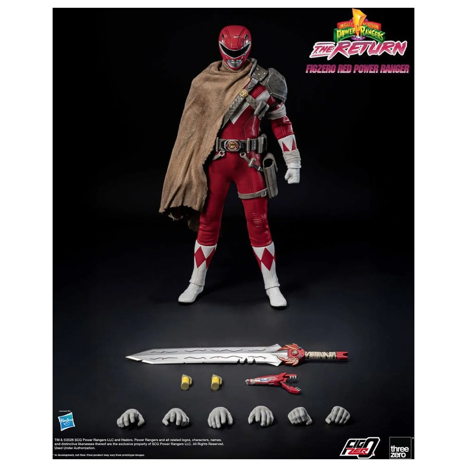 Mighty Morphin Power Rangers: The Return FigZero Action Figure 1/6 Red Power Ranger 31 cm zdjęcie produktu