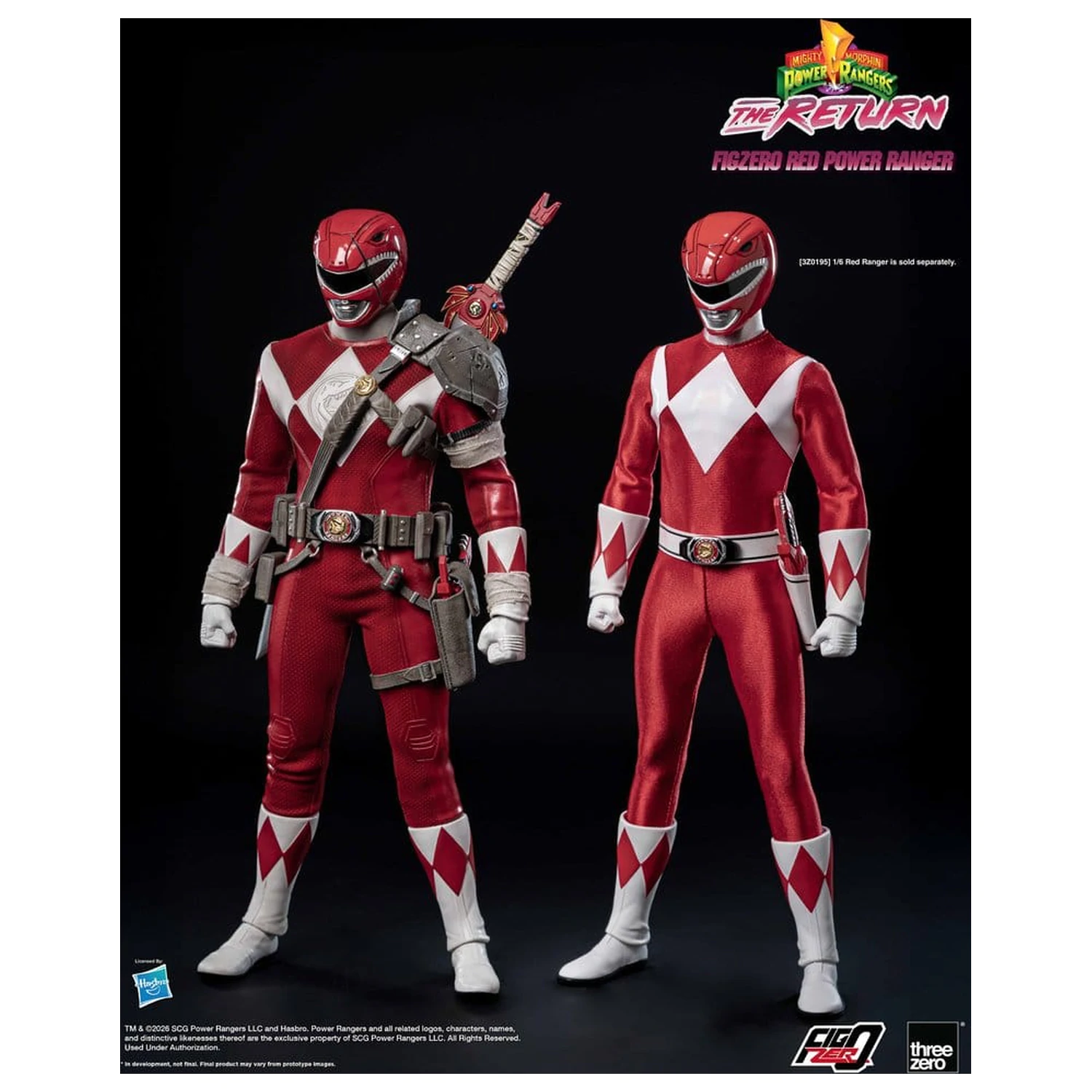 Mighty Morphin Power Rangers: The Return FigZero Action Figure 1/6 Red Power Ranger 31 cm zdjęcie produktu