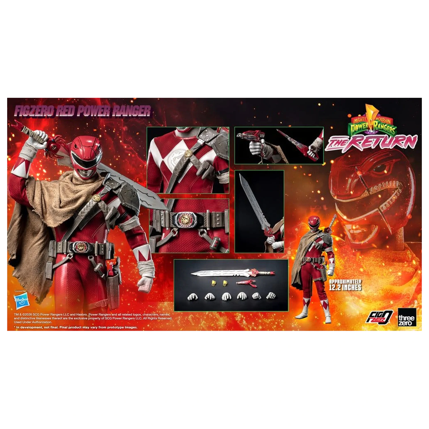 Mighty Morphin Power Rangers: The Return FigZero Action Figure 1/6 Red Power Ranger 31 cm zdjęcie produktu