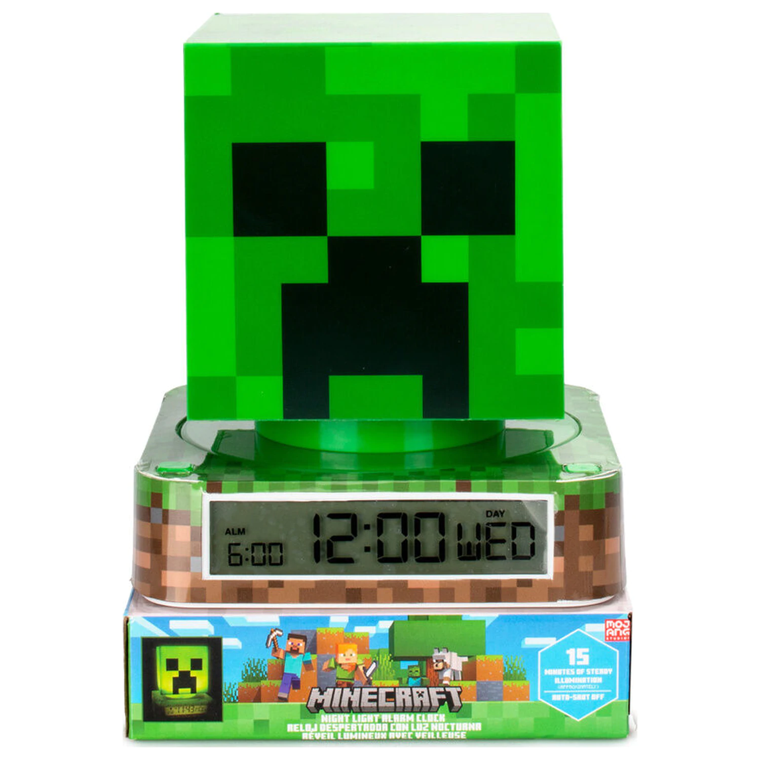 Minecraft lampa 3D z alarmem zdjęcie produktu