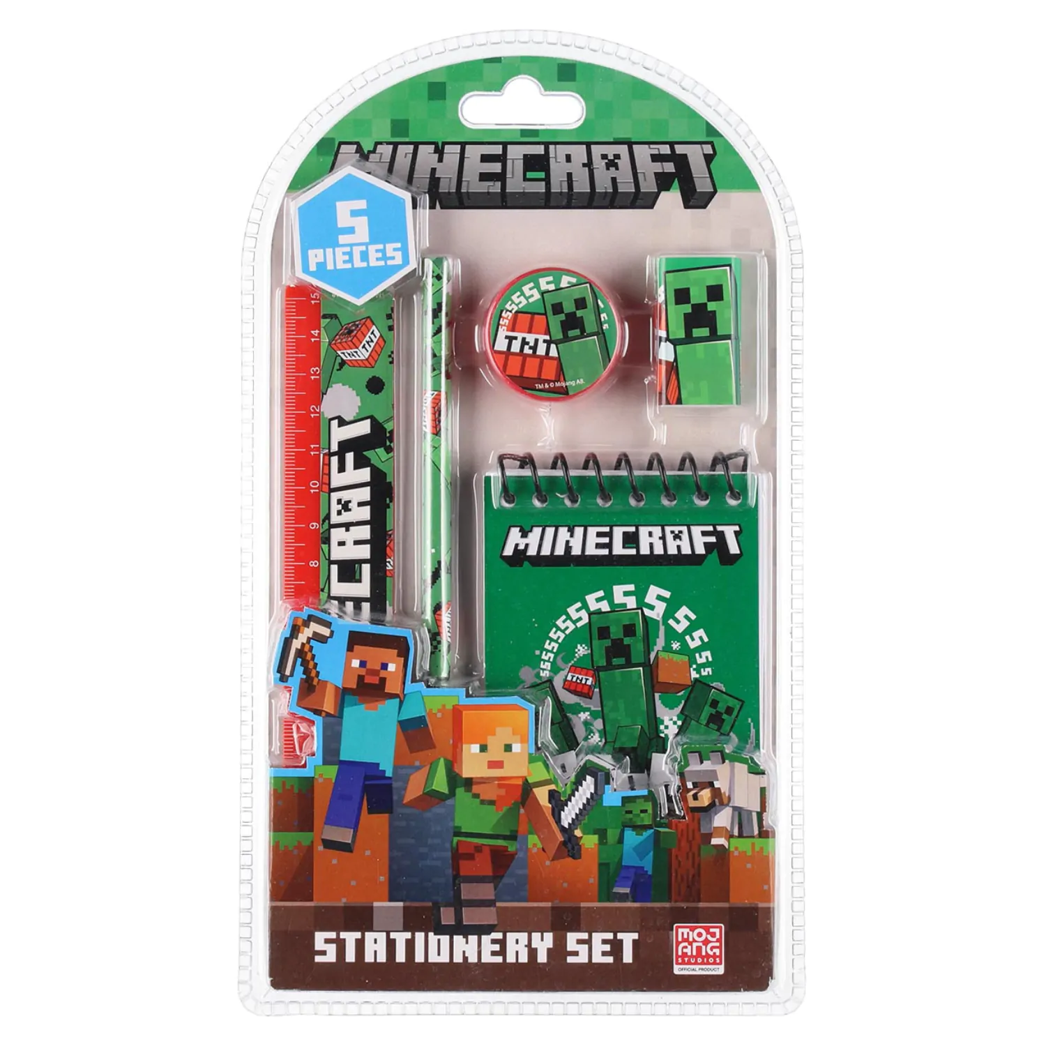 Minecraft zestaw papierniczy 5 sztuk zdjęcie produktu