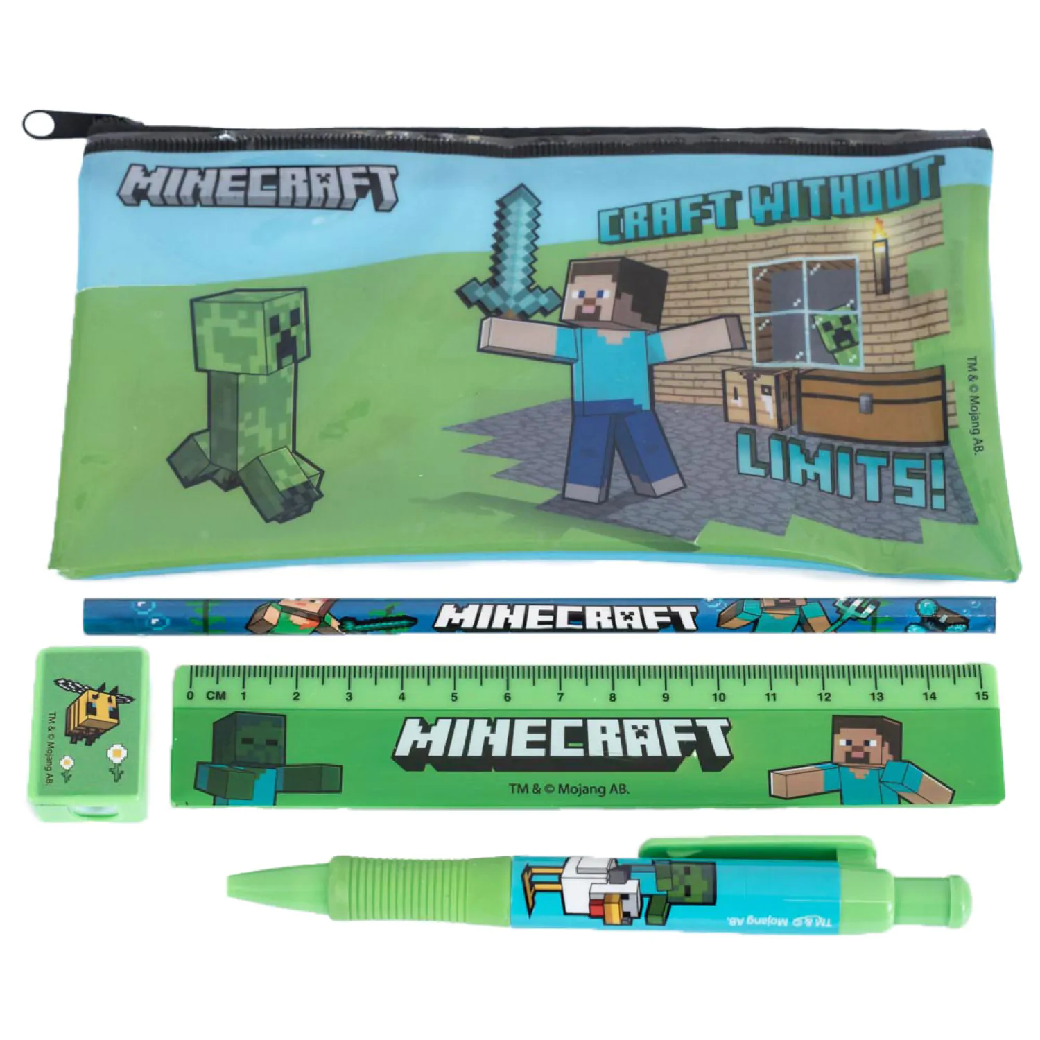 Minecraft 12-częściowy Zestaw Artykułów Papierniczych A4 Bumper zdjęcie produktu