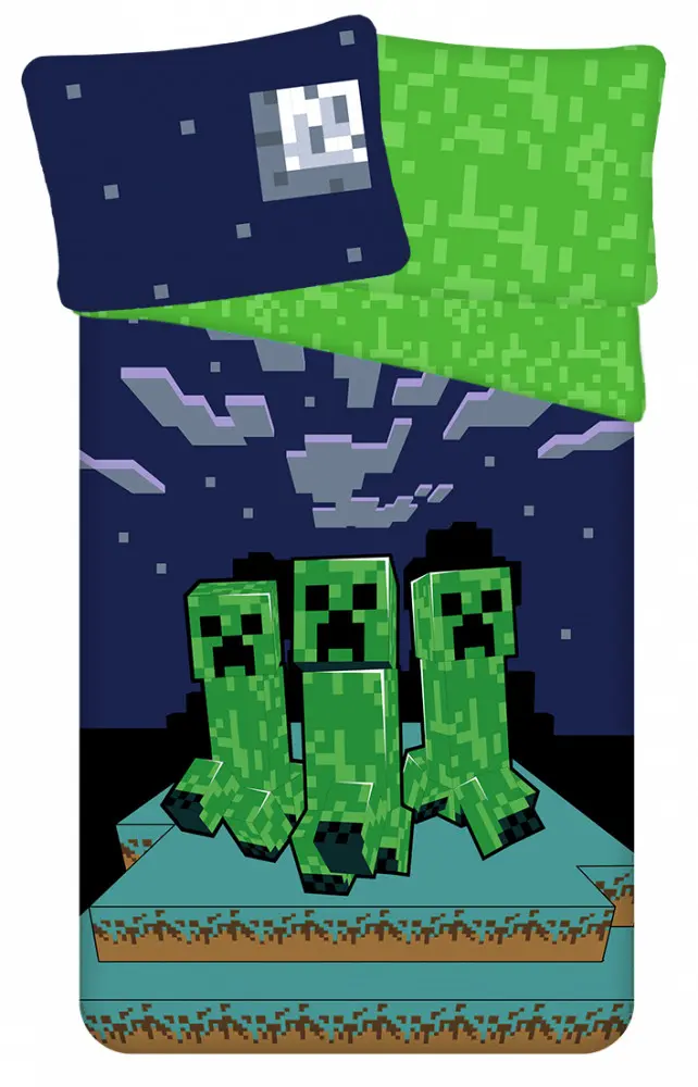 Minecraft Zestaw Poszewek na Kołdrę 140x200cm, Poszewka na Poduszkę 70x90cm zdjęcie produktu