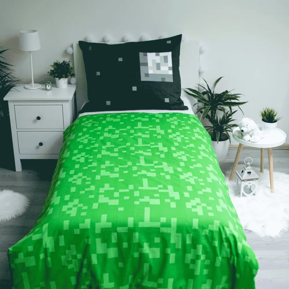 Minecraft Zestaw Poszewek na Kołdrę 140x200cm, Poszewka na Poduszkę 70x90cm zdjęcie produktu