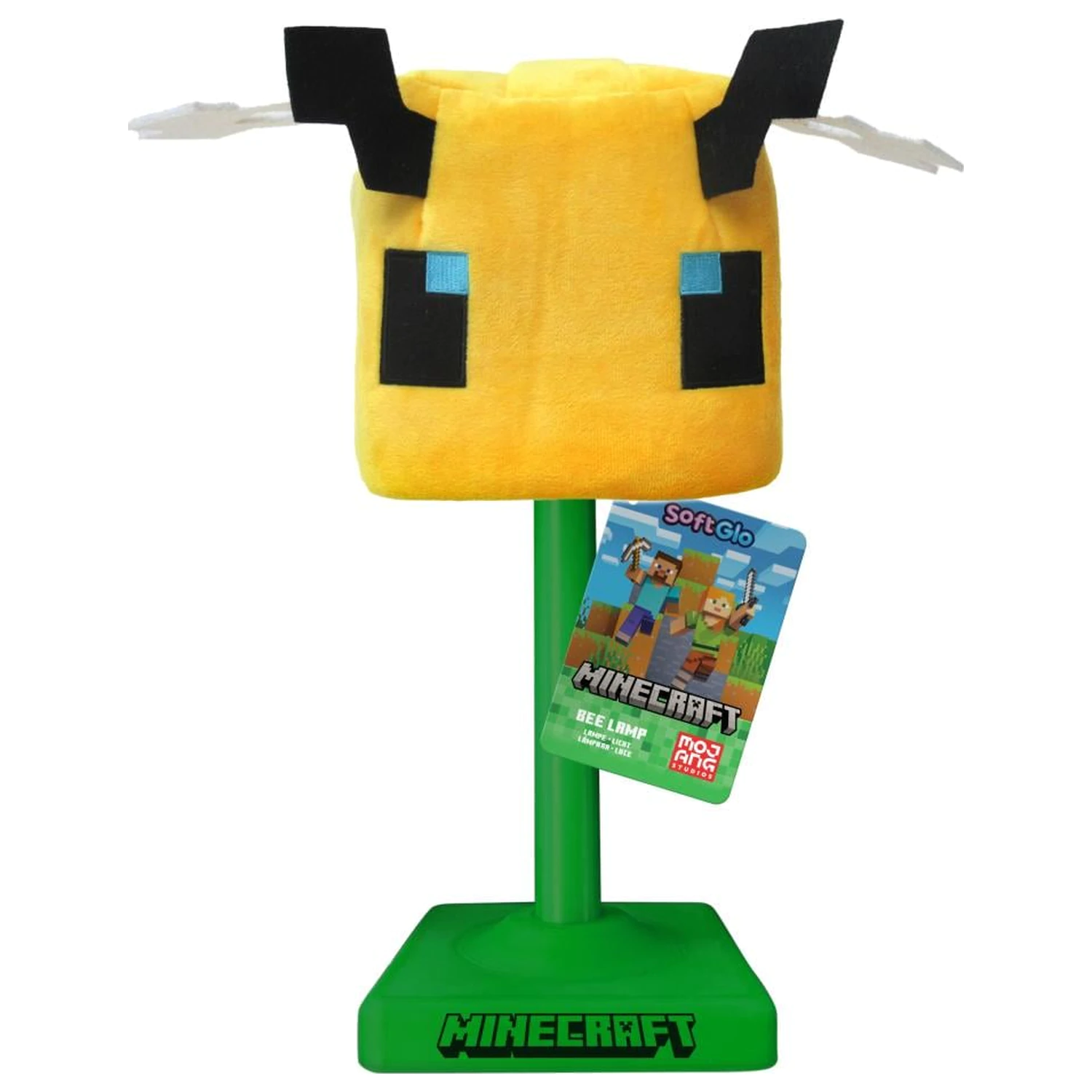 Minecraft Bee 'SoftGlo' Puszyta Lampa Dekoracyjna z Możliwością Ładowania zdjęcie produktu