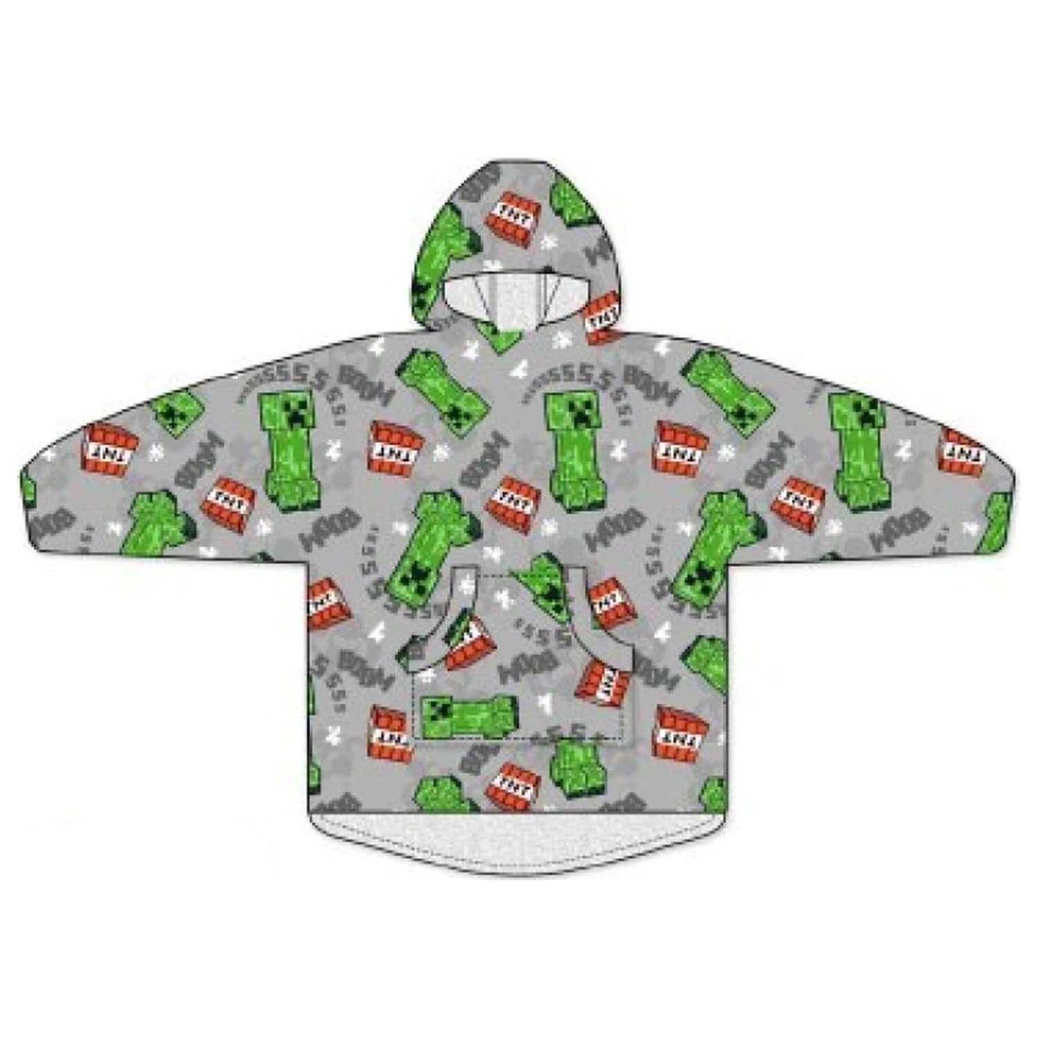 Minecraft Boom dla dorosłych noszony pluszowy koc polarowy, Poncho zdjęcie produktu