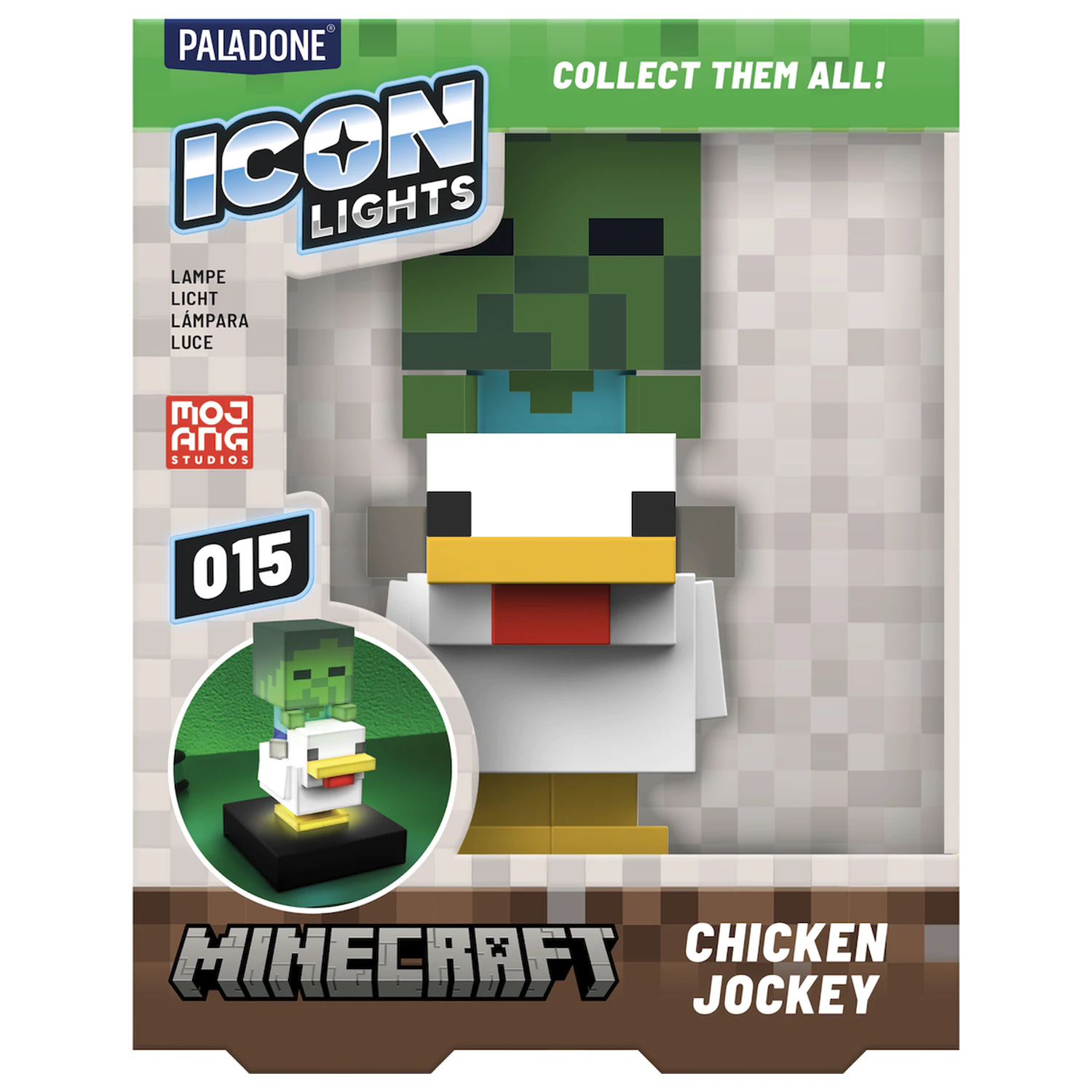 Lampa Minecraft Chicken Jockey Icon 11cm zdjęcie produktu