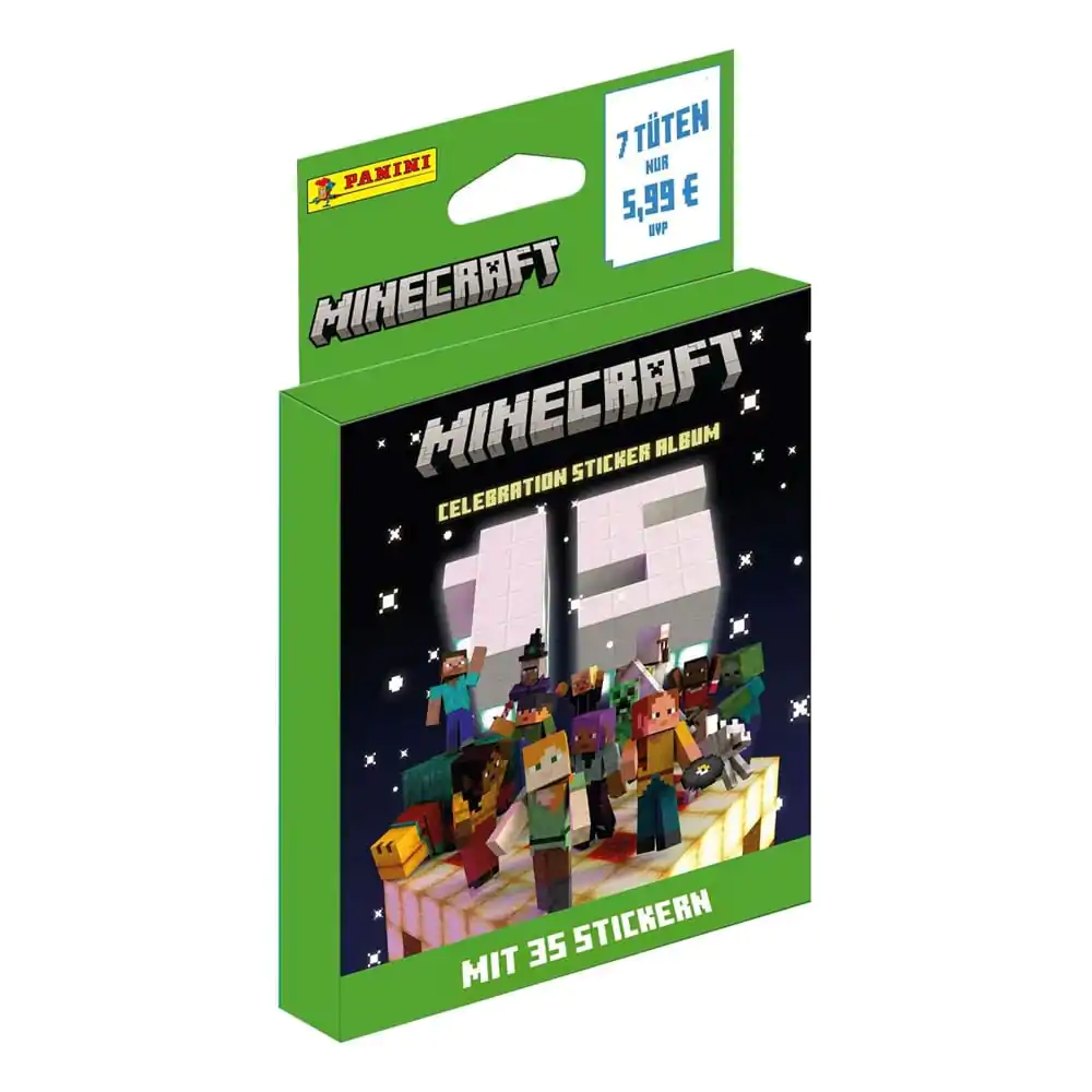 Minecraft Sticker Collection Eco-Blister 15th Anniversary Celebration *German Version* - Kolekcja Naklejek Minecraft Eco-Blister 15-lecie *Wersja Niemiecka* zdjęcie produktu