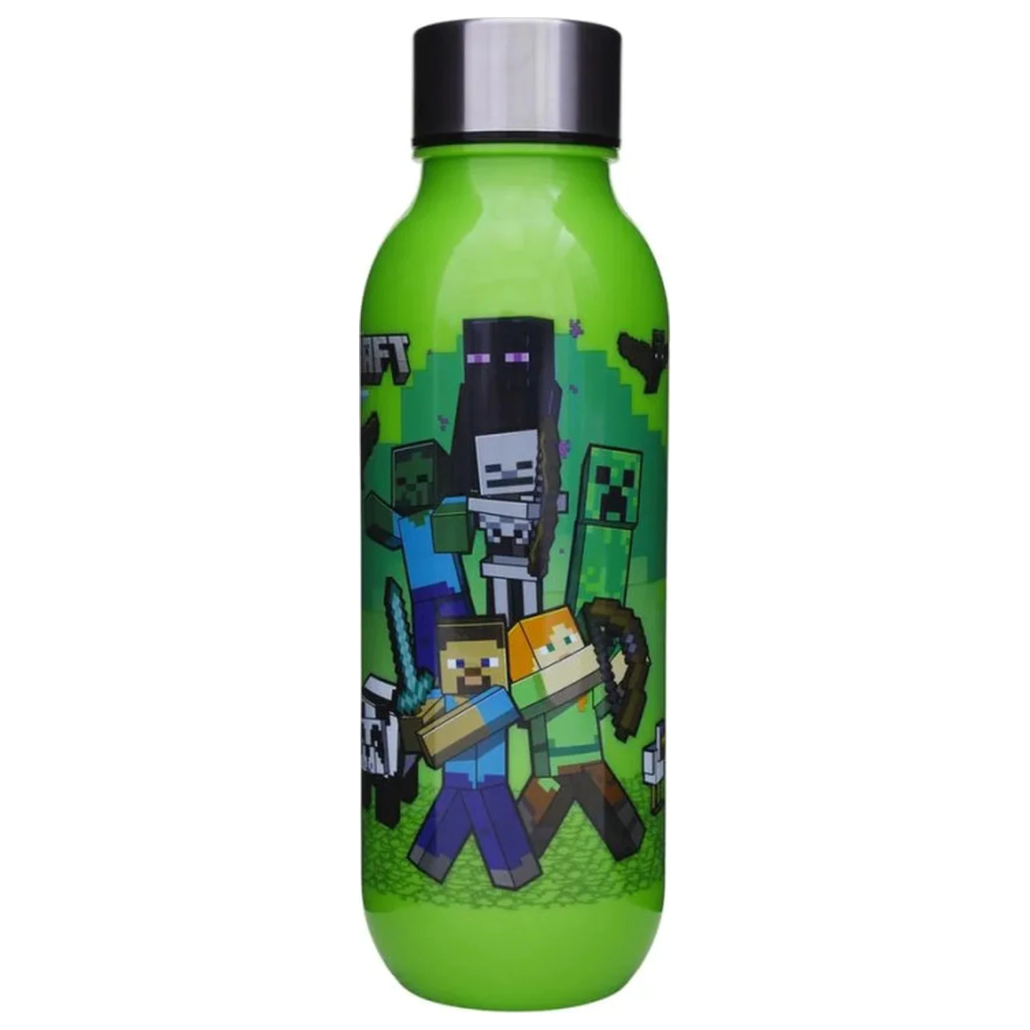 Minecraft Crafting plastikowa butelka na wodę ze zakrętką 640 ml zdjęcie produktu