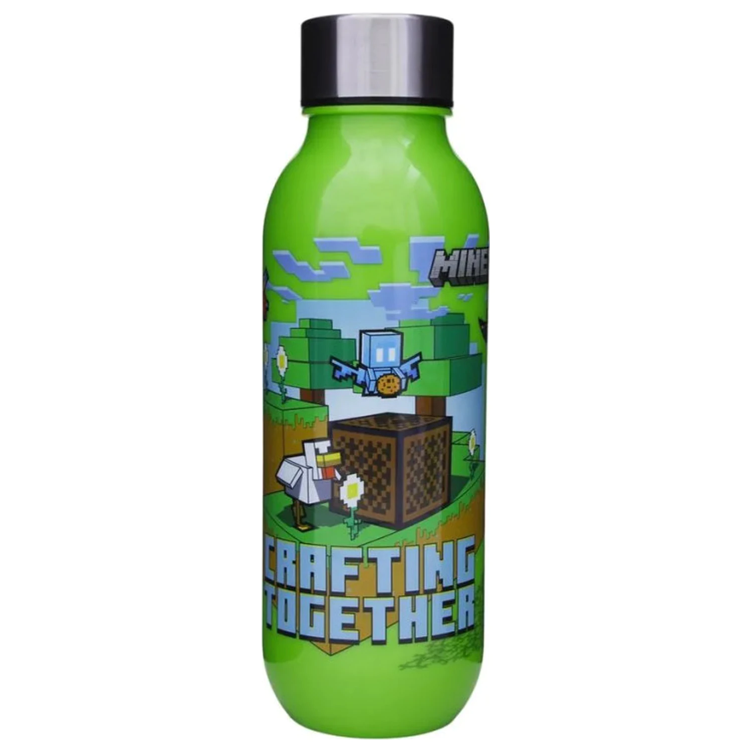 Minecraft Crafting plastikowa butelka na wodę ze zakrętką 640 ml zdjęcie produktu