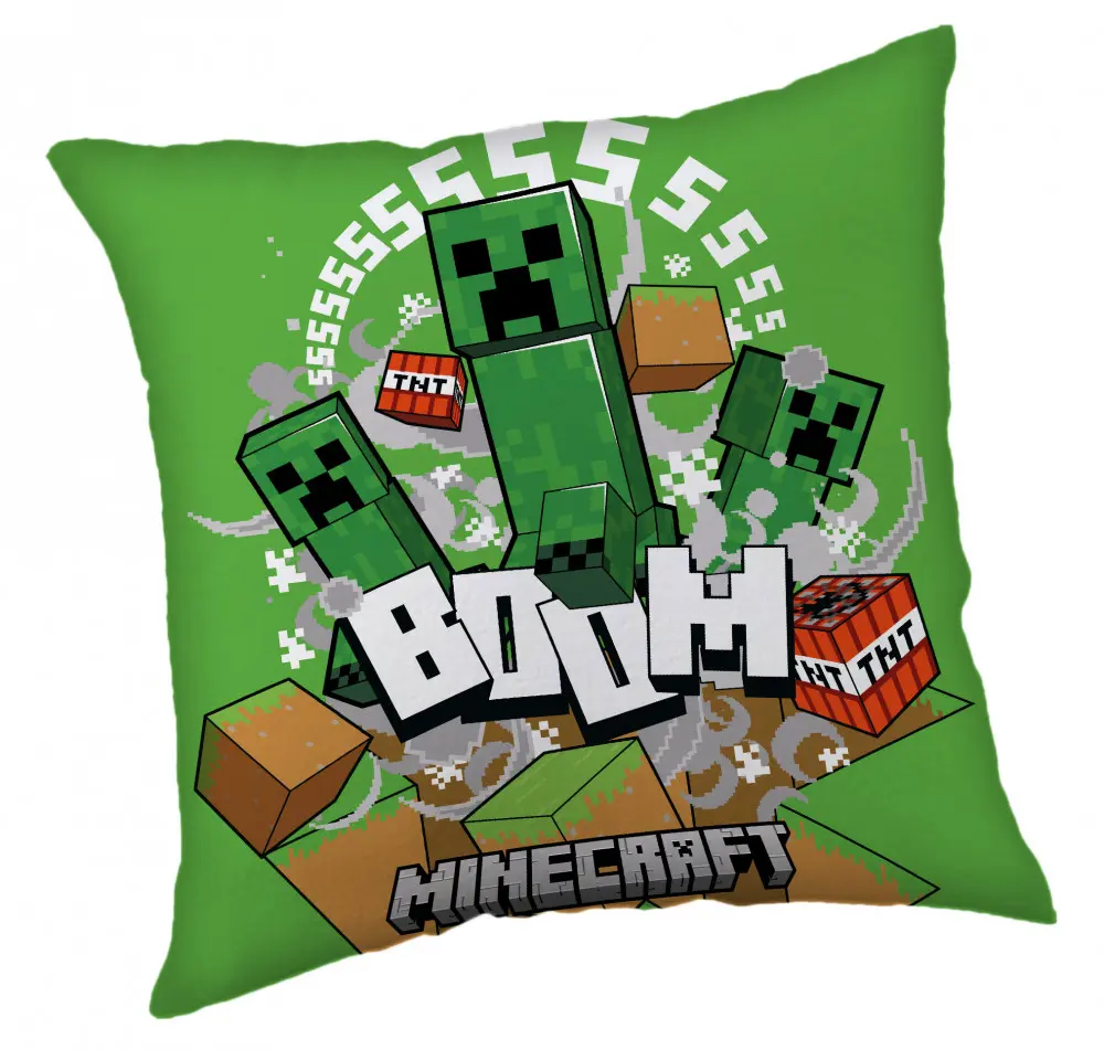 Minecraft Creeper Boom poduszka, dekoracyjna poduszka 40x40 cm zdjęcie produktu