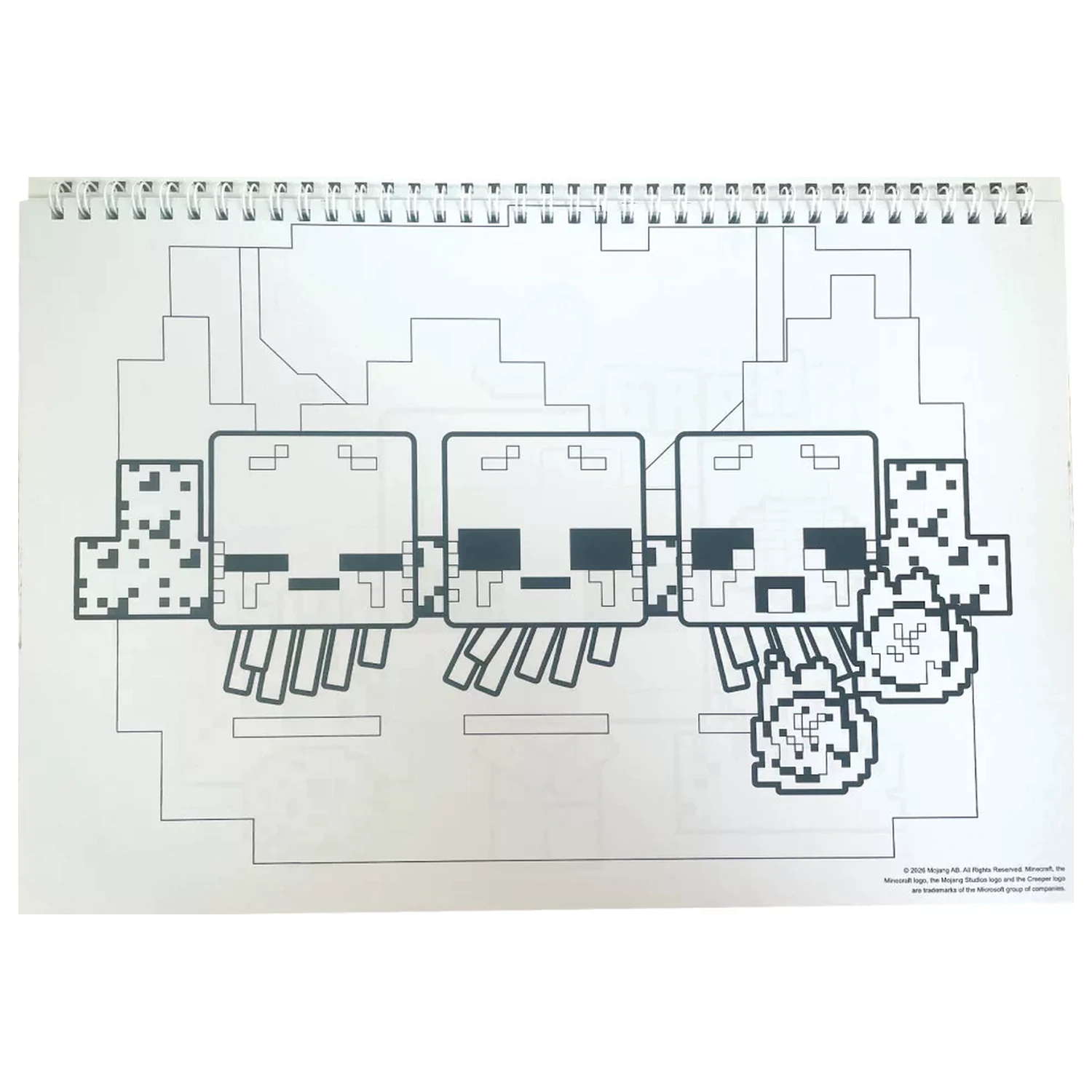 Minecraft Creepers Need Hugs A/4 Szkicownik spiralny z 40 naklejkami zdjęcie produktu