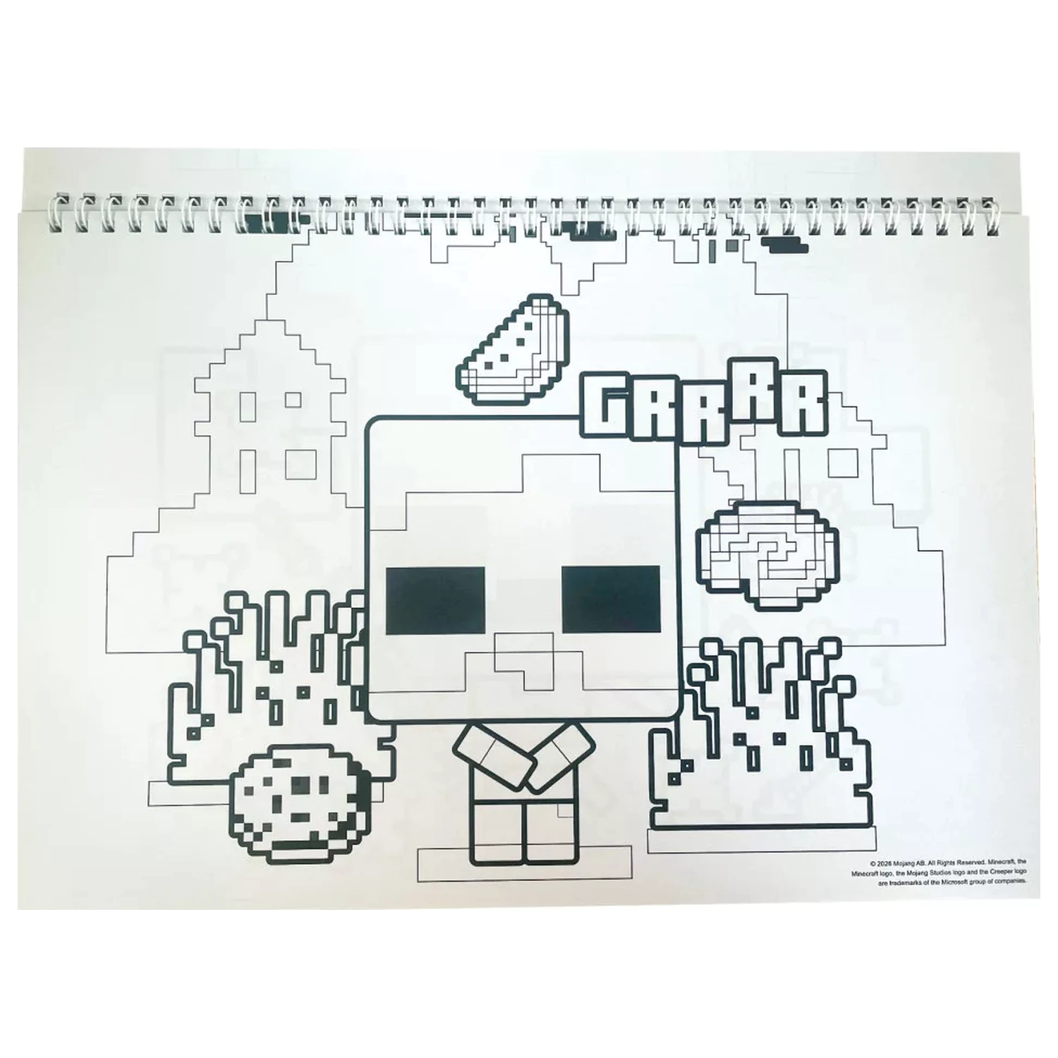 Minecraft Creepers Need Hugs A/4 Szkicownik spiralny z 40 naklejkami zdjęcie produktu