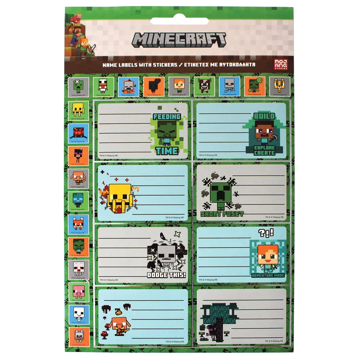 Minecraft Creepers Need Hugs Notebook Etykieta z naklejkami, 16 sztuk zdjęcie produktu