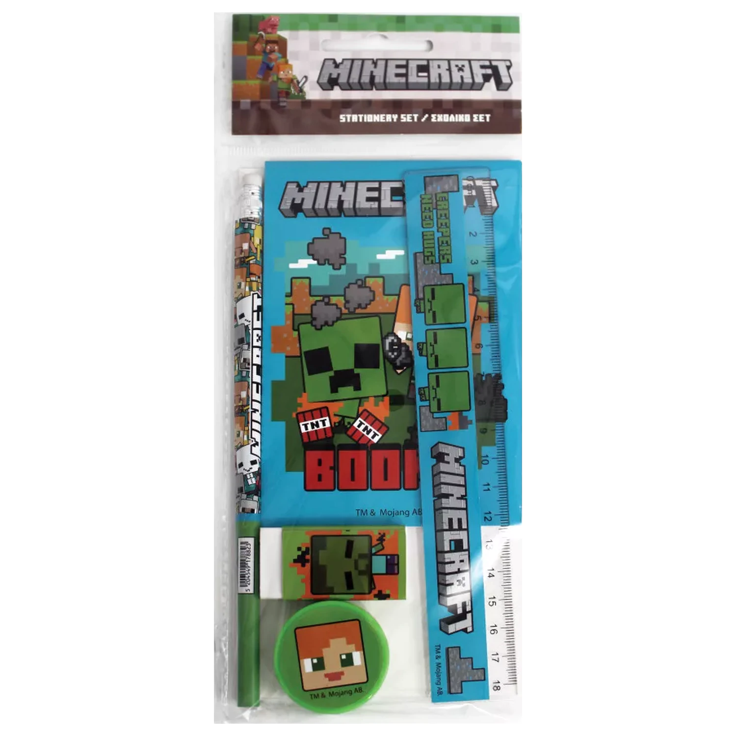 Minecraft Creepers Need Hugs Zestaw artykułów piśmiennych - 5 sztuk zdjęcie produktu