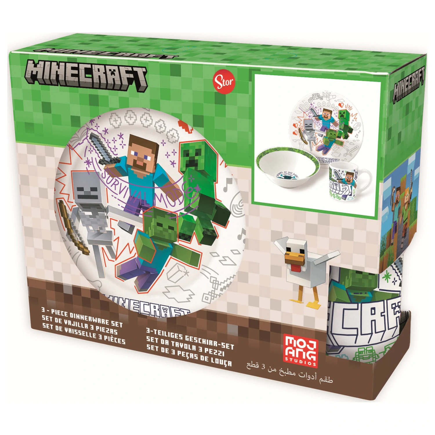 Minecraft Explore More Porcelanowy zestaw naczyń stołowych zdjęcie produktu
