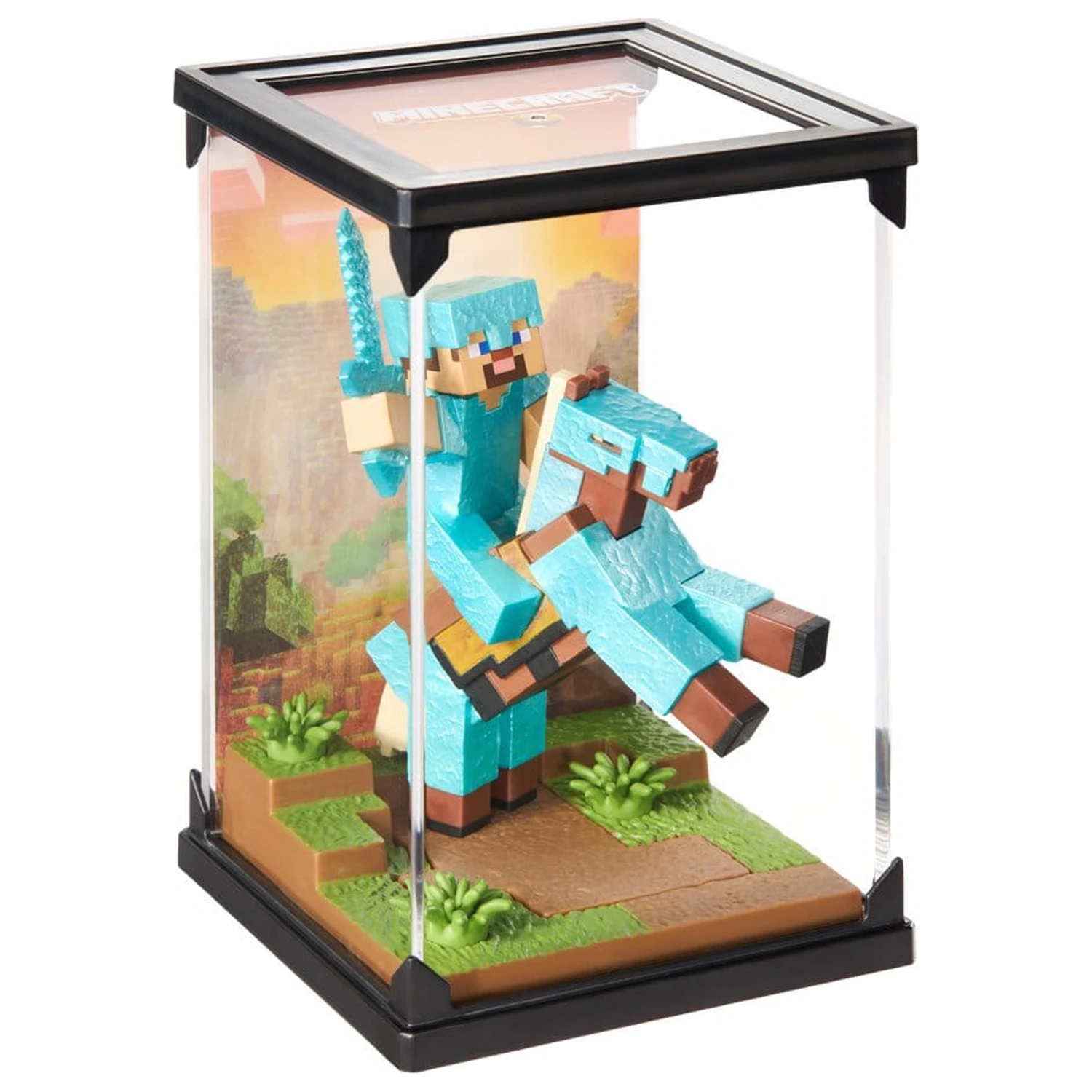 Minecraft Figurka Diorama Diamond Armor Steve and Horse 18 cm zdjęcie produktu