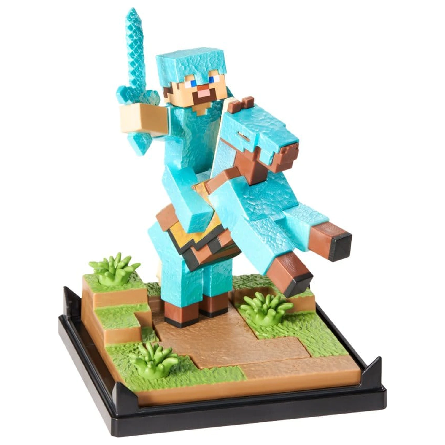 Minecraft Figurka Diorama Diamond Armor Steve and Horse 18 cm zdjęcie produktu