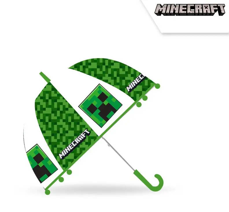 Minecraft dziecięcy przezroczysty półautomatyczny parasol Ø70 cm zdjęcie produktu