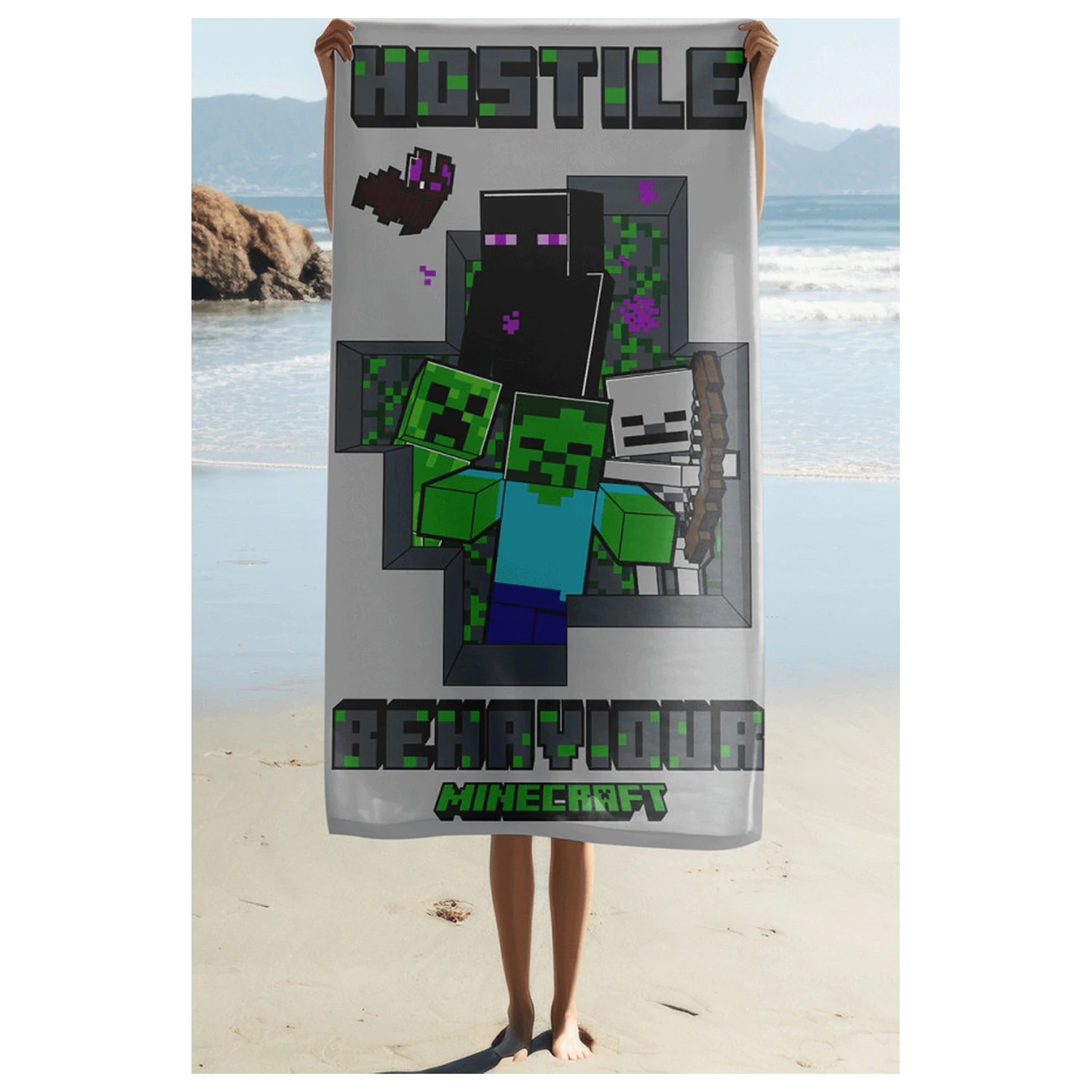 Ręcznik Minecraft Hostile Behavior 70x140cm zdjęcie produktu