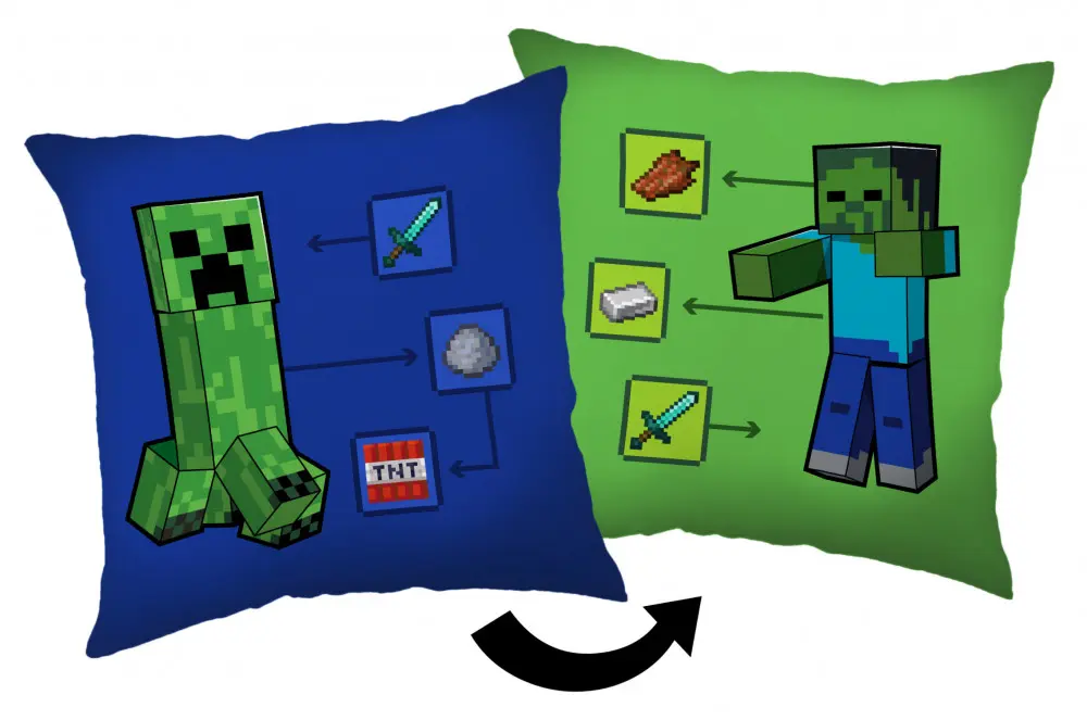 Minecraft How to Creeper poduszka, dekoracyjna poduszka 40*40 cm zdjęcie produktu