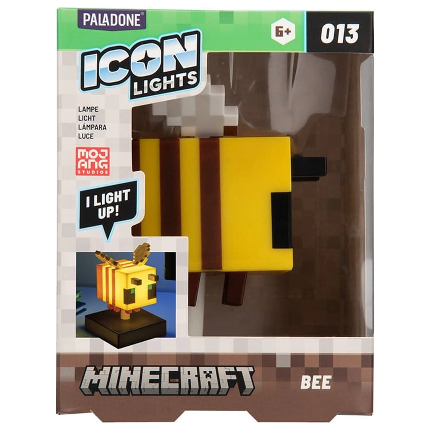 Minecraft Icon Light Bee Lampka nocna 11 cm zdjęcie produktu