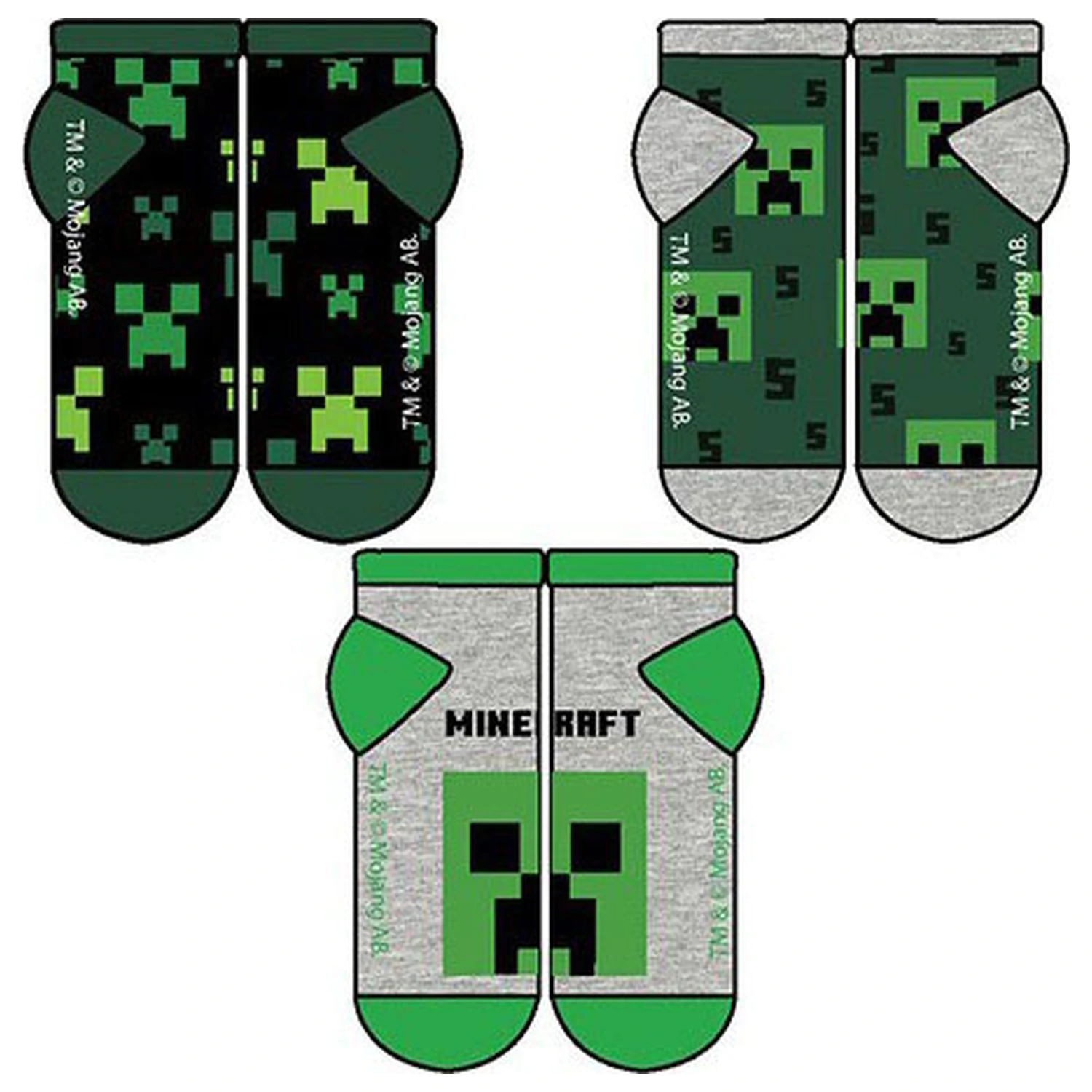 Minecraft Midnight dziecięce skarpetki typu secret 23/26 zdjęcie produktu