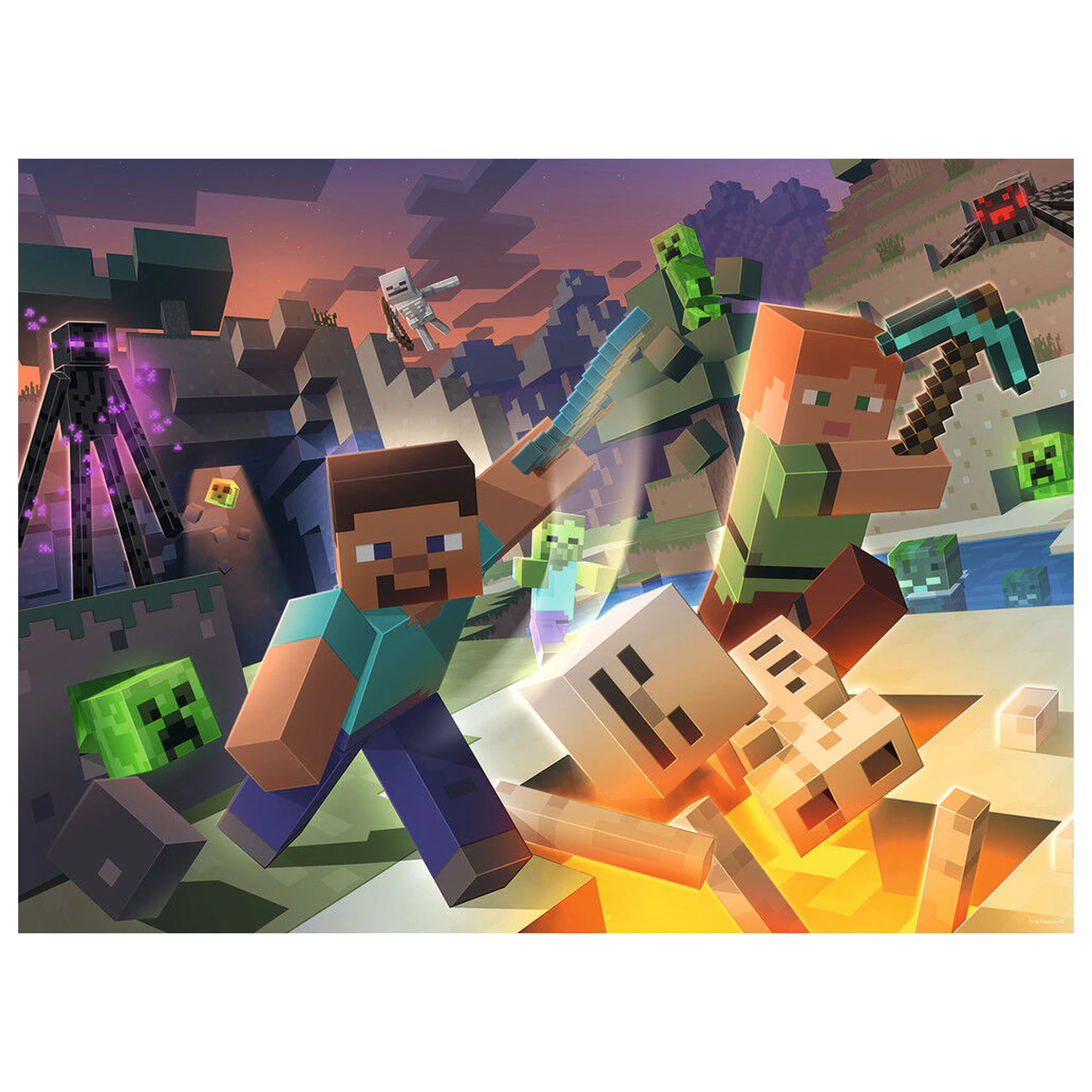 Minecraft Jigsaw Monster Minecraft (100 elementów) zdjęcie produktu