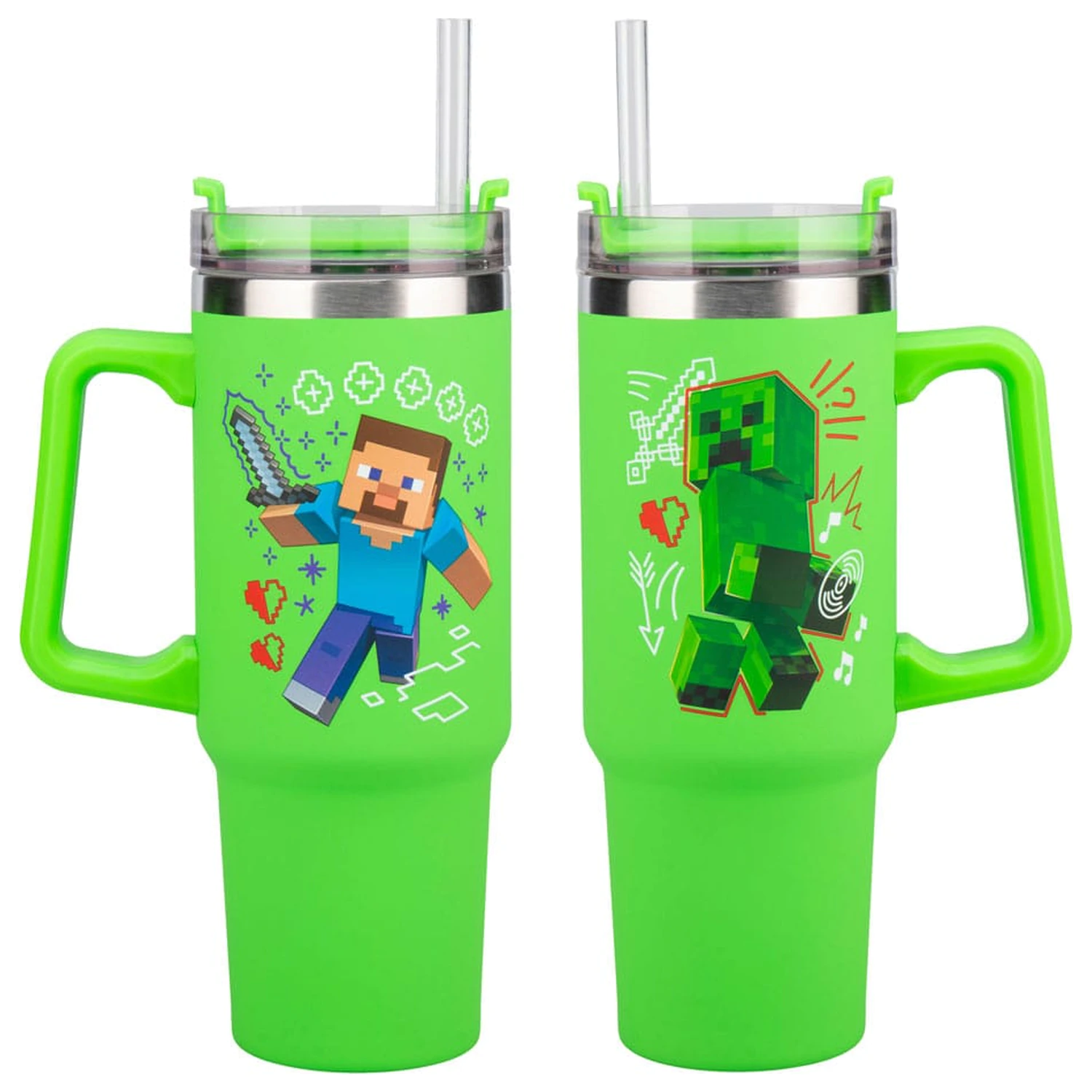 Minecraft Wielofunkcyjny Kubek Podróżny Zielony zdjęcie produktu