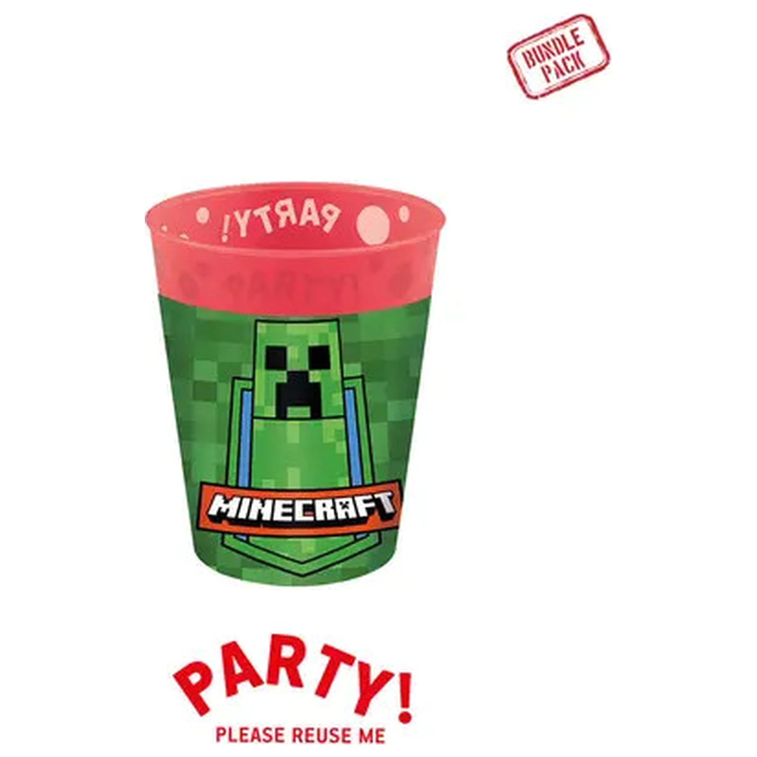 Minecraft Party micro premium plastikowy zestaw kubków 4 szt. 250 ml zdjęcie produktu