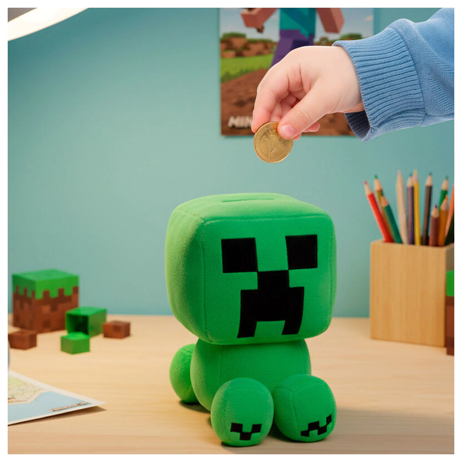 Minecraft pluszowa skarbonka 20cm zdjęcie produktu