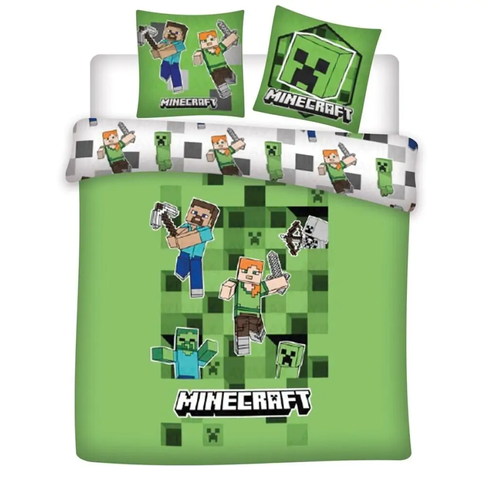 Minecraft policotton poszwa na kołdrę na łóżko 135 cm zdjęcie produktu